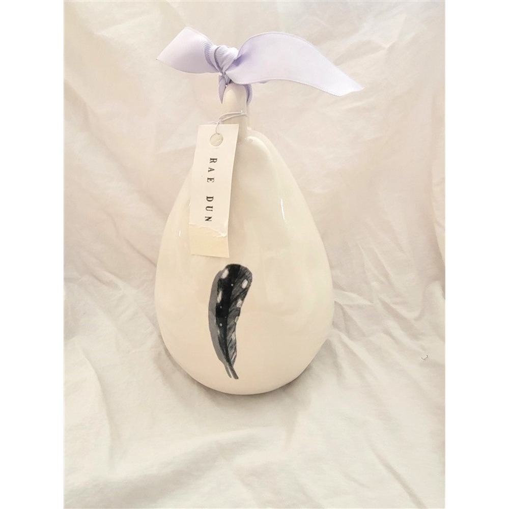 NWT Rae Dunn Feather Rest Egg Shape Birdhouse 120259